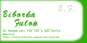 biborka fulop business card